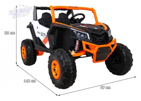 MEGA BUGGY UTV XMX613 POMARAŃCZOWY 24V DUŻA TERENÓWKA 4X60W