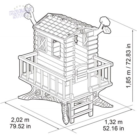 FEBER Domek na Drzewie Ogrodowy dla Dzieci House on The Tree