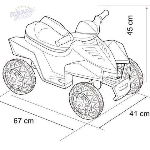 Feber Czerwony Quad Racy na akumulator 6V