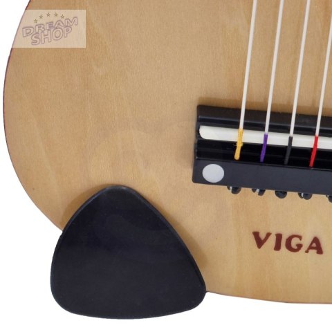 Viga Drewniana gitara dla dzieci Naturalna 21 cali 6 strun