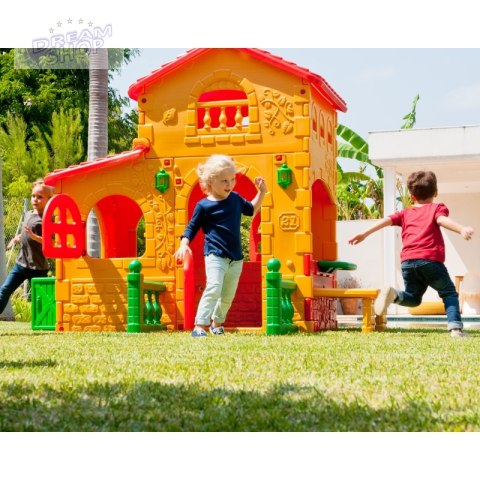 FEBER Domek Ogrodowy Super Villa ze Stolikiem Krzesłami Duży