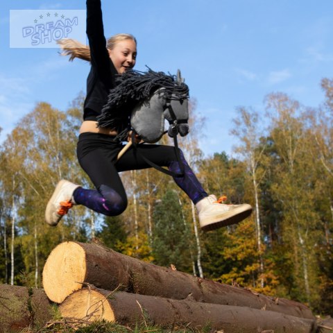 Skippi hobby horse z kantarem biały koń A3 duży