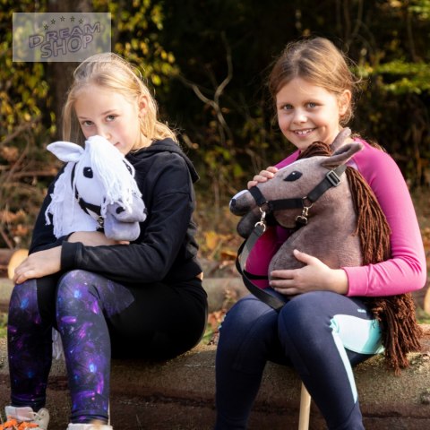 Skippi hobby horse z kantarem czarny koń A3 duży