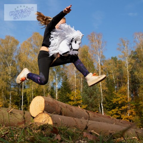 Skippi hobby horse z kantarem czarny koń A3 duży