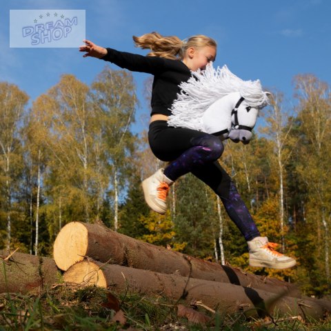 Skippi hobby horse z kantarem wodzami koń A3 duży