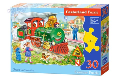 Puzzle 30 el. Green Locomotive