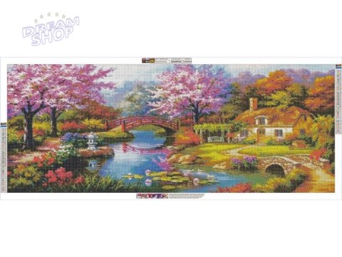 DUŻY XXL 120x50cm Haft Diamentowy, Obraz, Mozaika Diamentowa Diamond Painting, PIĘKNY KARJOBRAZ