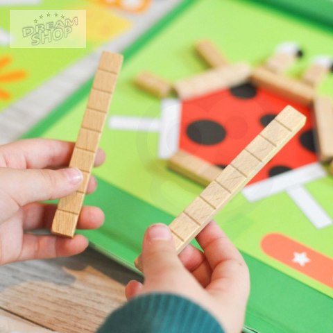 Tooky Toy Układanka Gra Logiczna Łamigłówki Klocki Magnetyczne dla Dzieci 49 el.