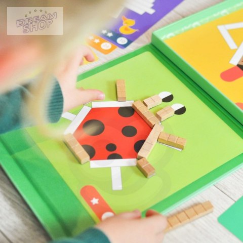 Tooky Toy Układanka Gra Logiczna Łamigłówki Klocki Magnetyczne dla Dzieci 49 el.