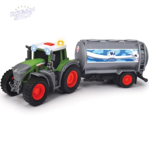 DICKIE Farm Traktor Fendt z przyczepką na mleko 26cm