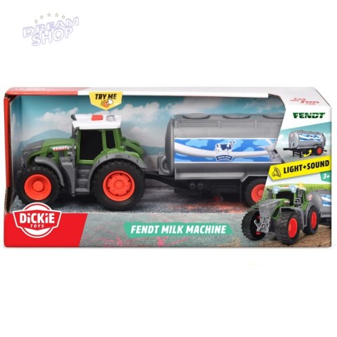 DICKIE Farm Traktor Fendt z przyczepką na mleko 26cm