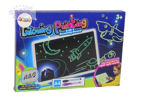 Podświetlana Tablica Do Rysowania Glowing Paint 2w1 Tablet A4