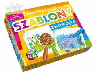 Szablony Zwierzęta kredki zestaw KS0560