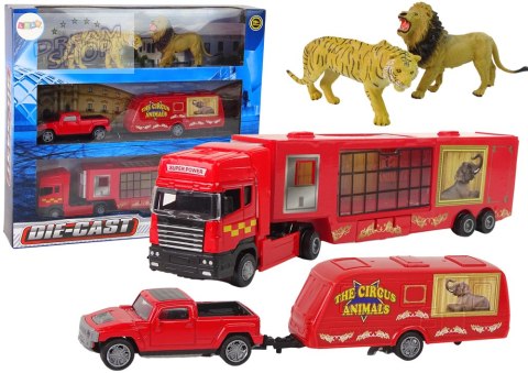 Cyrkowa Ciężarówka Transporter Zwierząt Przyczepa PickUp Lew Tygrys Cyrkowa Ciężarówka Transporter Zwierząt Przyczepa PickUp Lew Tygrys