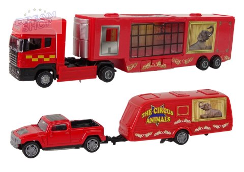 Cyrkowa Ciężarówka Transporter Zwierząt Przyczepa PickUp Lew Tygrys Cyrkowa Ciężarówka Transporter Zwierząt Przyczepa PickUp Lew Tygrys