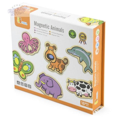 Drewniane magnesy Viga Toys ze zwierzątkami 20 elementów