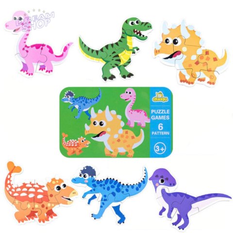 Moje pierwsze puzzle dinozaury puszka 27 szt. 1777