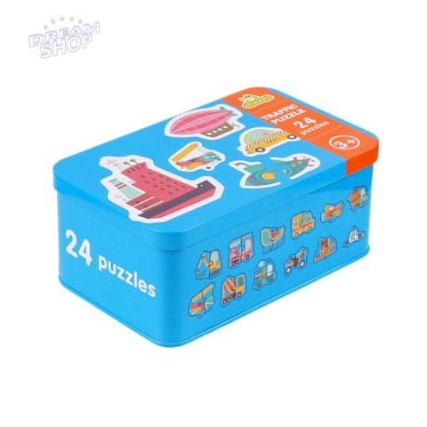 Moje pierwsze puzzle pojazdy puszka 48 szt. 1820