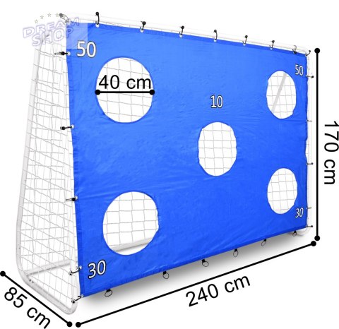 Bramka piłkarska OLSEN 240 cm z matą celowniczą