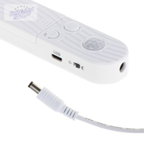 Taśma LED na baterie USB czujnik ruchu 2M zimny biały Taśma LED na baterie USB czujnik ruchu 2M zimny biały