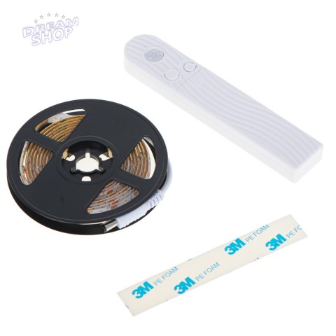 Taśma LED na baterie USB czujnik ruchu 2M zimny biały Taśma LED na baterie USB czujnik ruchu 2M zimny biały