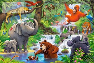 CASTORLAND Puzzle 40el. Maxi Jungle Animals - Zwierzęta z Dżungli