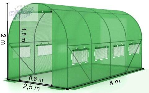 Tunel foliowy - szklarnia ogrodowa AUREA 2,5x4m