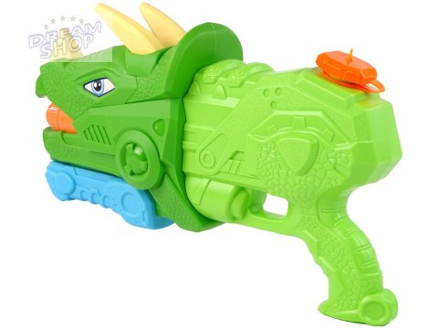 Pistolet Na Wodę Dinosaur Triceratops 1330 ml Zielony Zasięg 8 m