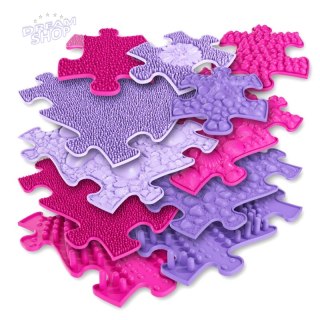 WOOPIE Mata Sensoryczna Ortopedyczna Puzzle 11 el. - Kolor Różowy/Fioletowy