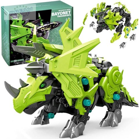 Ruchomy model do złożenia mechaniczny Triceratops robot ZA4371