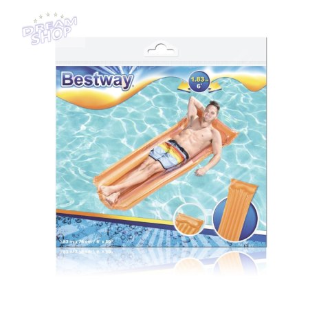 BESTWAY 44013 Materac dmuchany do pływania pomarańczowy