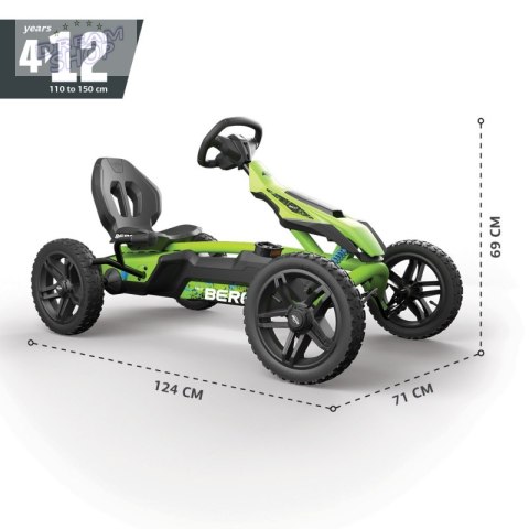 BERG Gokart na Pedały RALLY DRT GREEN BFR 4-12 lat do 60 kg