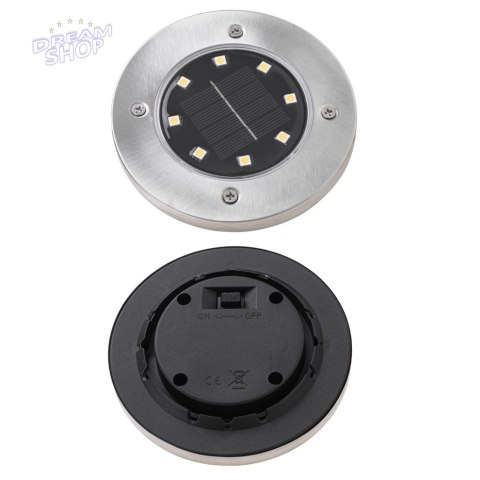Lampy ogrodowe solarne najazdowe gruntowe 8LED 4szt. zimny biały