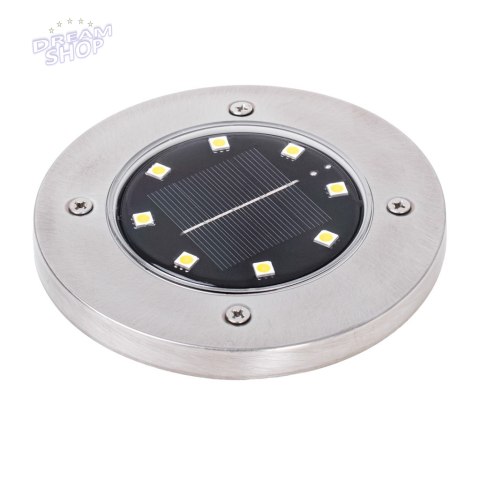 Lampy ogrodowe solarne najazdowe gruntowe 8LED 4szt. zimny biały