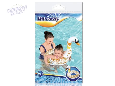 Bestway Kółko do pływania łabędź brokat 61cm 36306