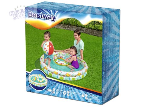 Bestway SET Basen piłka kółko brodzik 122cm 51124