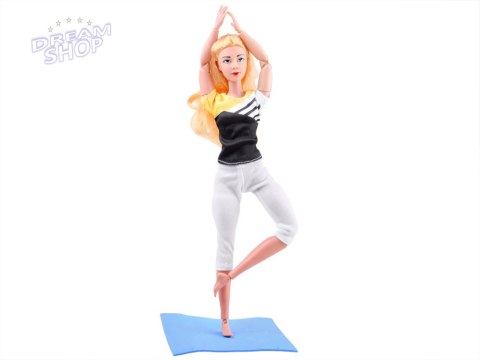 Lalka gimnastyczka ćwiczy joga fitness 30cm ZA4460