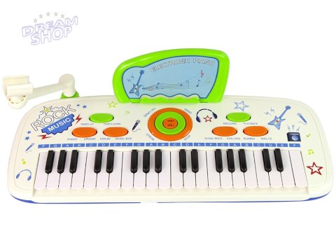 Elektryczne Pianino Keyboard Dla Dzieci Niebieski Nuty USB MP3