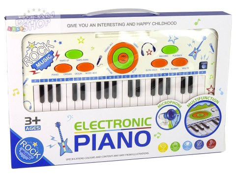 Elektryczne Pianino Keyboard Dla Dzieci Niebieski Nuty USB MP3