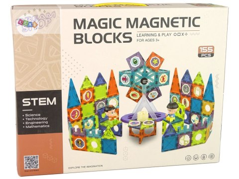 Klocki Magnetyczne Budowle 3D Diabelski Młyn 155 Elementów