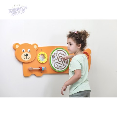 Viga Toys Sensoryczna tablica Manipulacyjna Miś