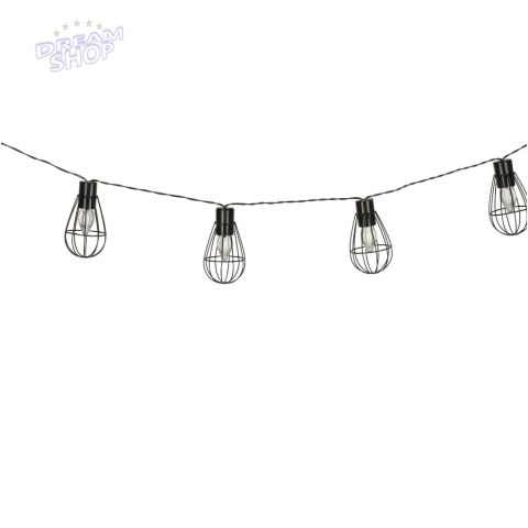 Lampki ogrodowe solarne żarówki girlanda loft 10LED