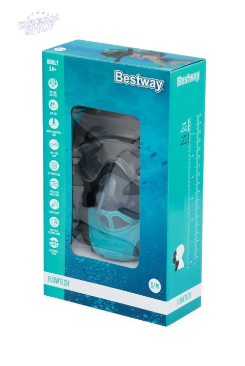 Maska Do nurkowania Pełnotwarzowa Maska ​​Do Snorkelingu S/M Bestway 24060