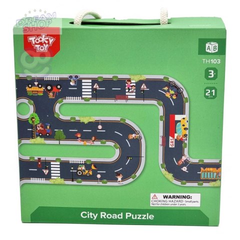 TOOKY TOY Puzzle Autostrada Makieta + 3 Samochodziki