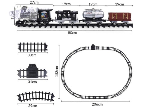 Kolejka Lokomotywa z wagonami na pilota RC0612