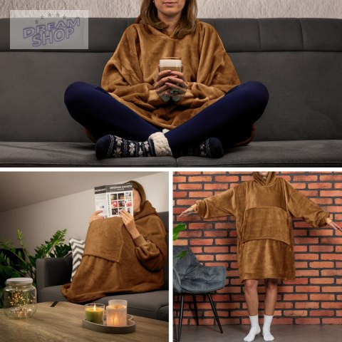 Bluzair Koco Bluza Oversize z Kapturem Toffee 4w1