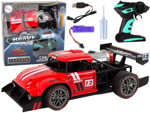 Auto Zdalnie Sterowane Sportowe R/C 1:16 Czerwone Para Wodna