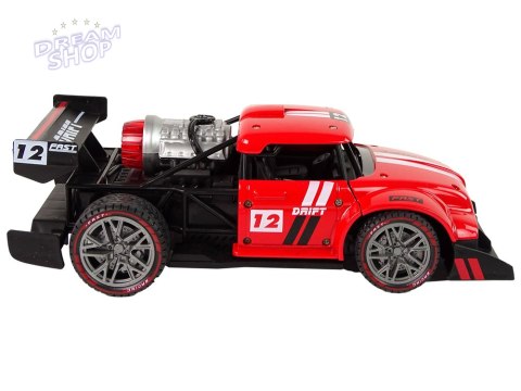 Auto Zdalnie Sterowane Sportowe R/C 1:16 Czerwone Para Wodna