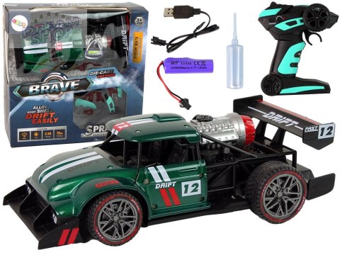 Auto Zdalnie Sterowane Sportowe R/C 1:16 Zielone Para Wodna