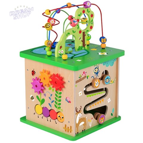 TOOKY TOY Kostka Edukacyjna Sorter Labirynt Przeplatanka Zwierzątka